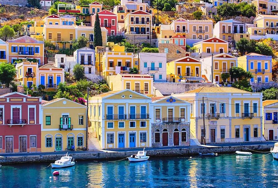 Harbor Colorful Houses, Symi, Greece