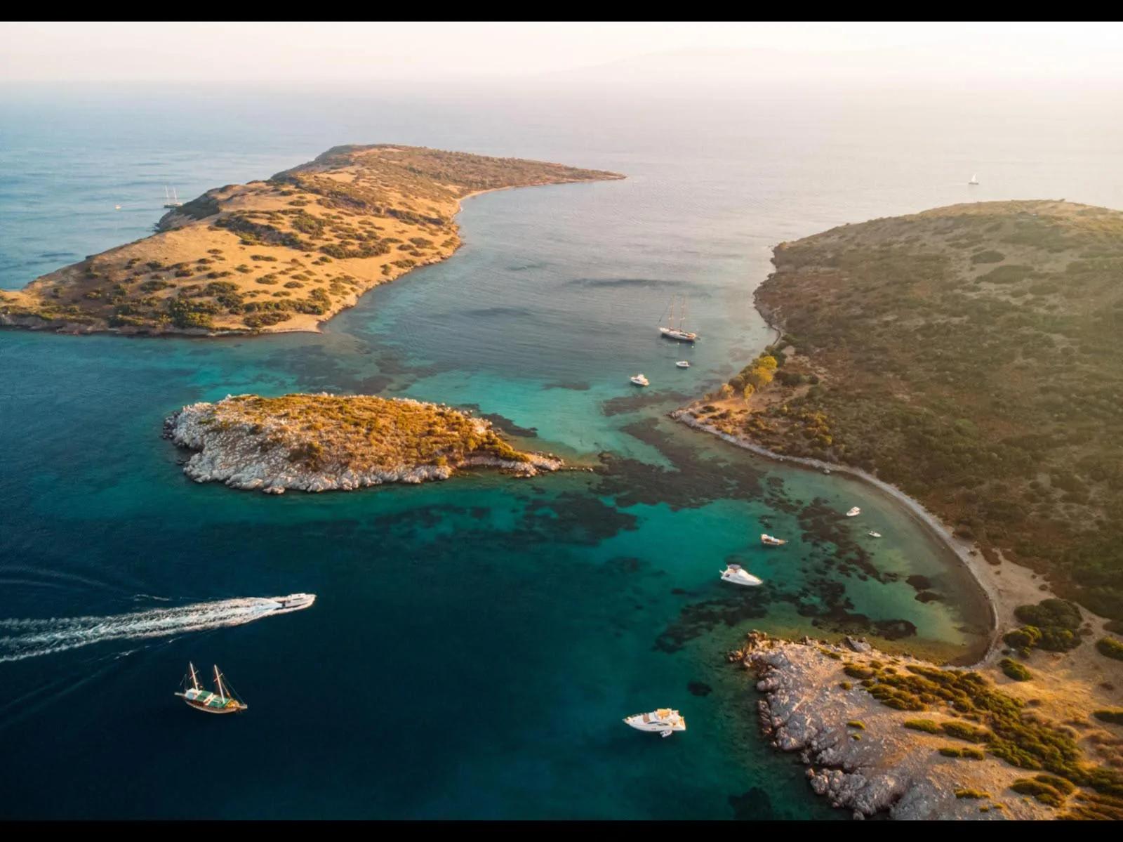 Turquoise Bay with Islands, Bodrum, Turkey