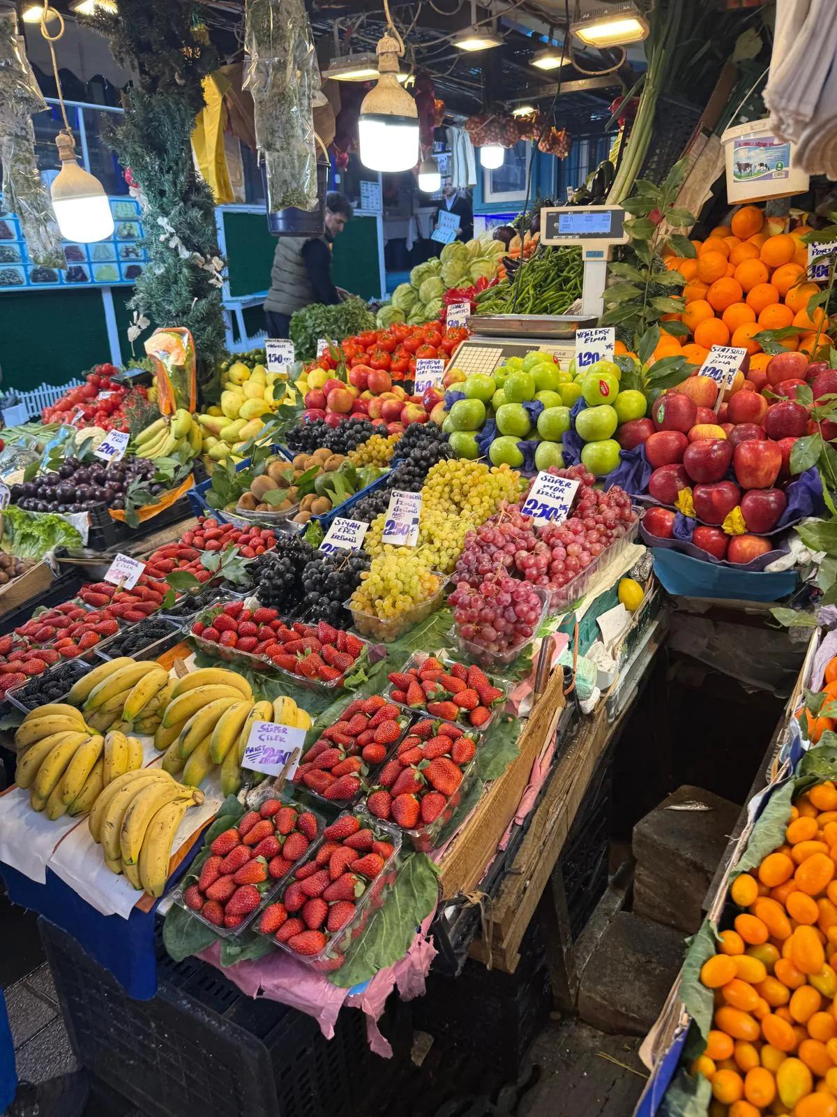Local Market Fruit Stall, Istanbul, Turkey
