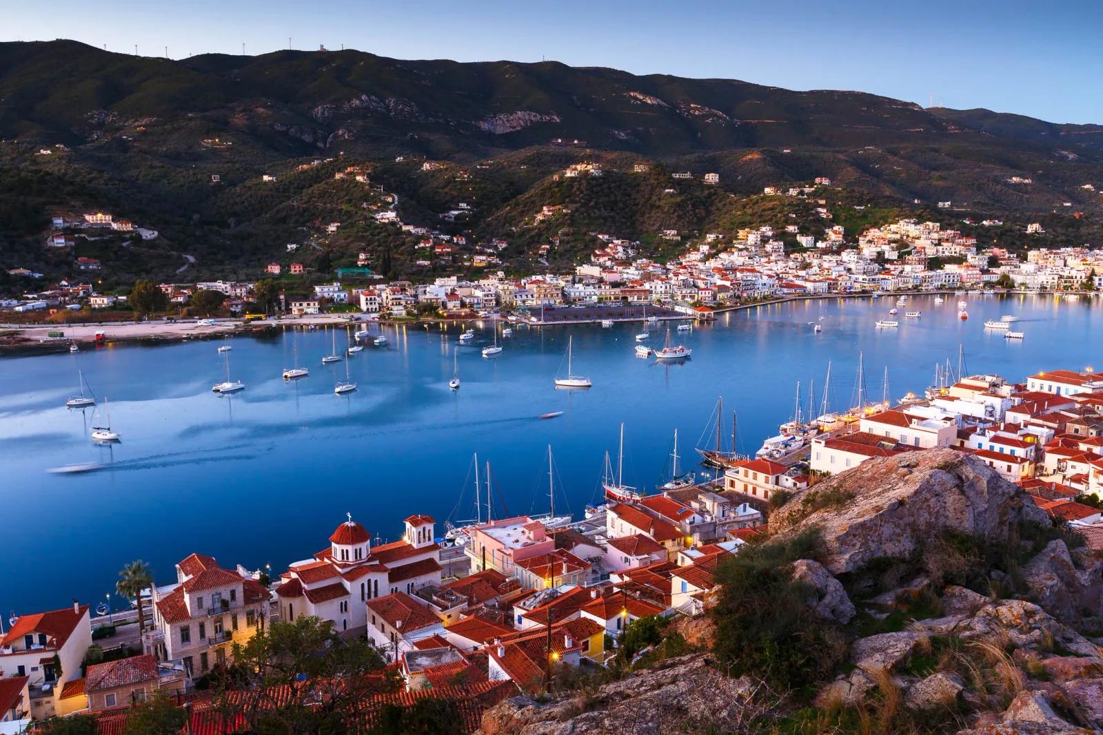 Town Harbor View, Poros, Greece
