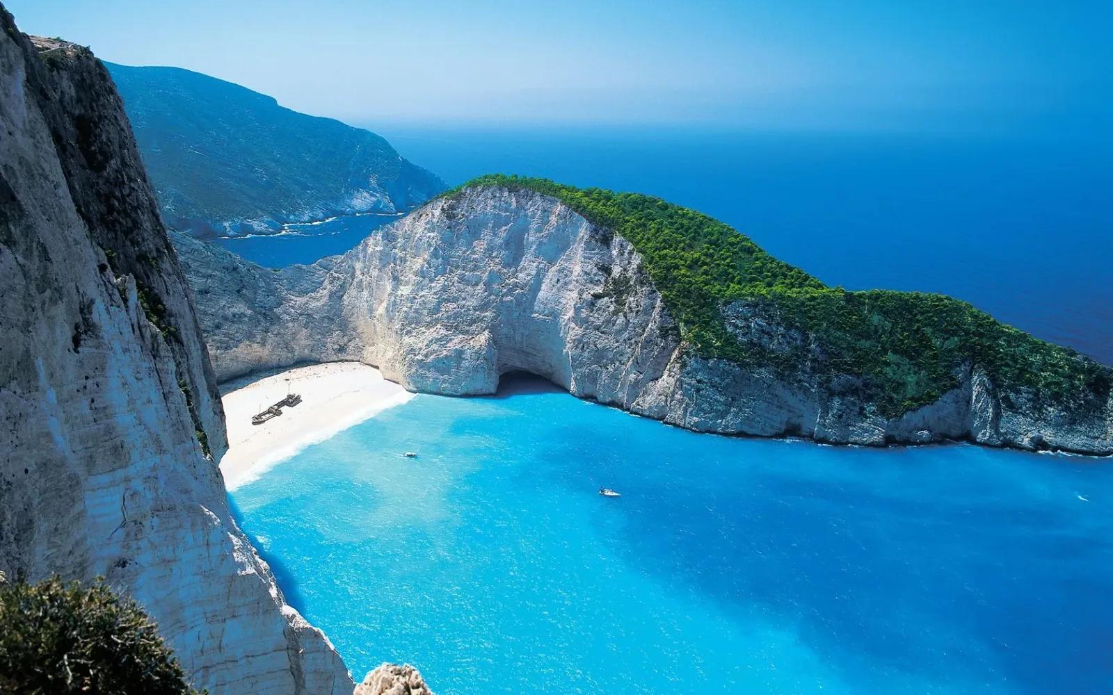 Navagio Beach Cliff View, Zakynthos, Greece