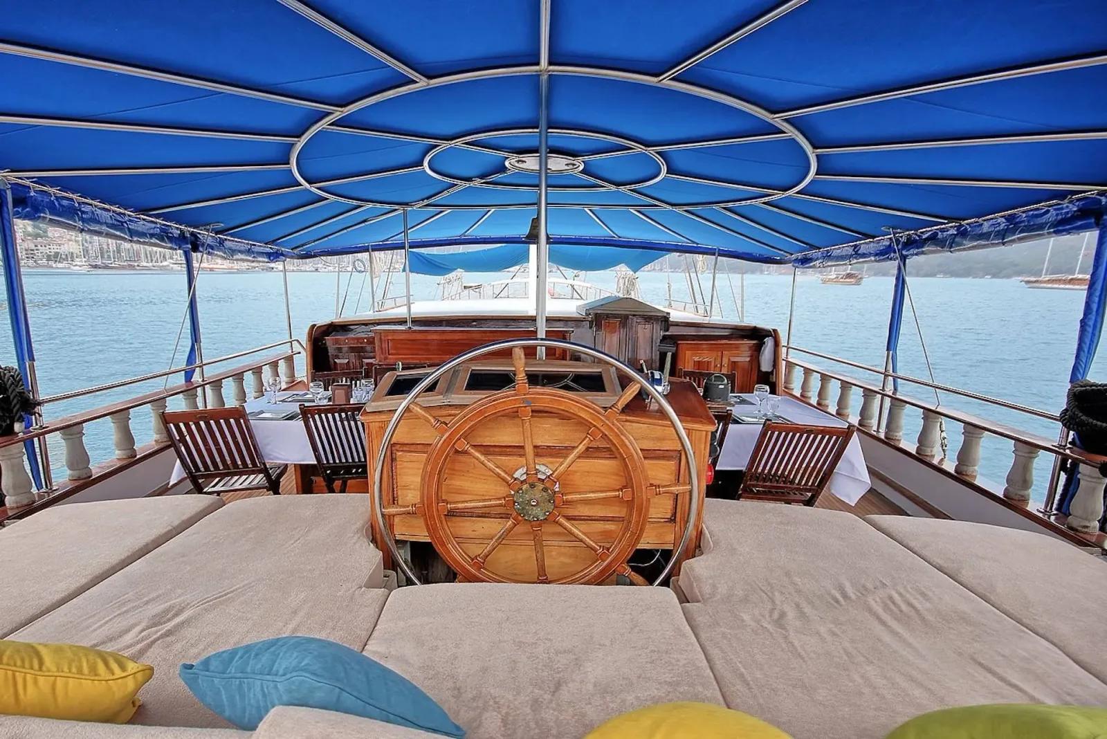 Blue Cruise Gulet Deck, Fethiye, Turkey