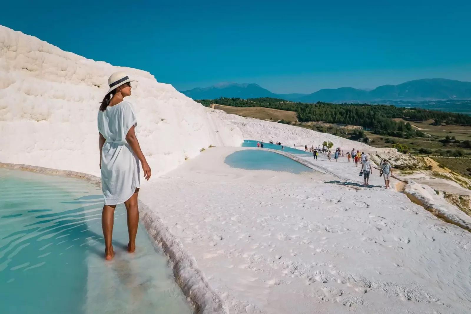Terrazas de Travertino de Pamukkale, Denizli, Turquía