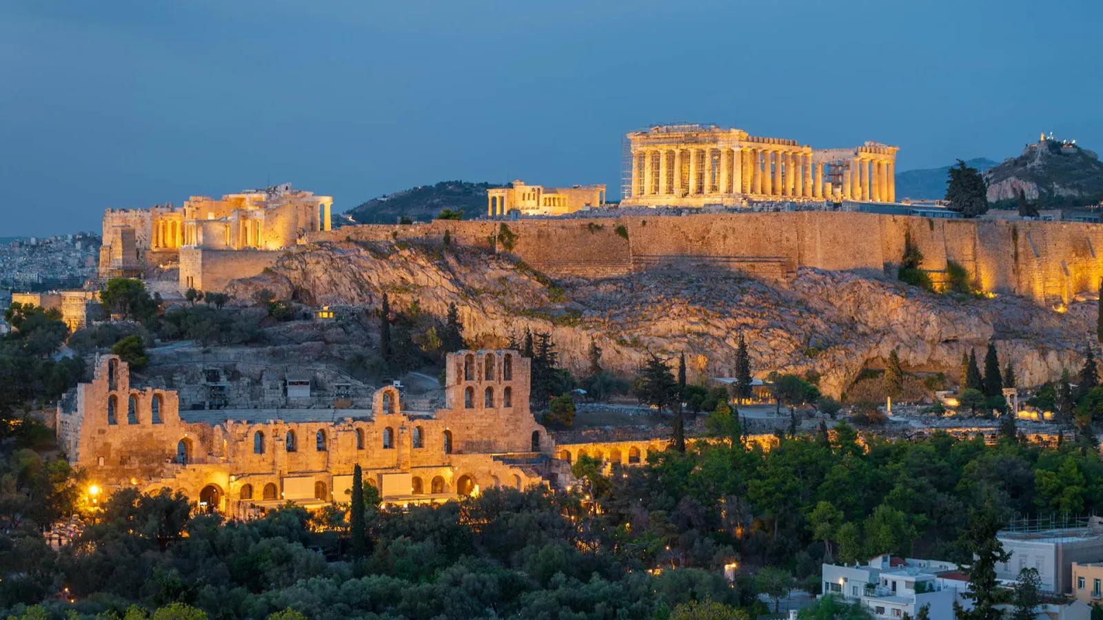 Acropolis Parthenon Night, Athens, Greece