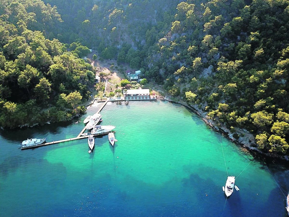 Gocek Bay Aerial, Fethiye, Turkey