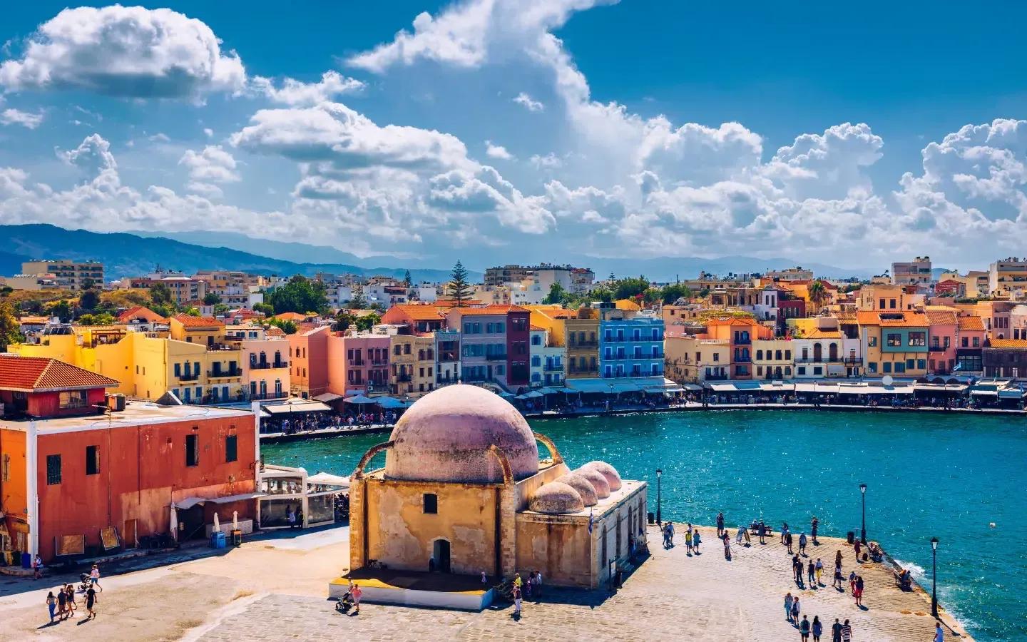 Yiali Mosque Venetian Harbor, Chania, Greece