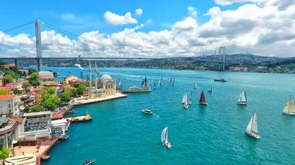 Ortaköy Mosque, Bosphorus Strait, Sailing, Istanbul, Turkey