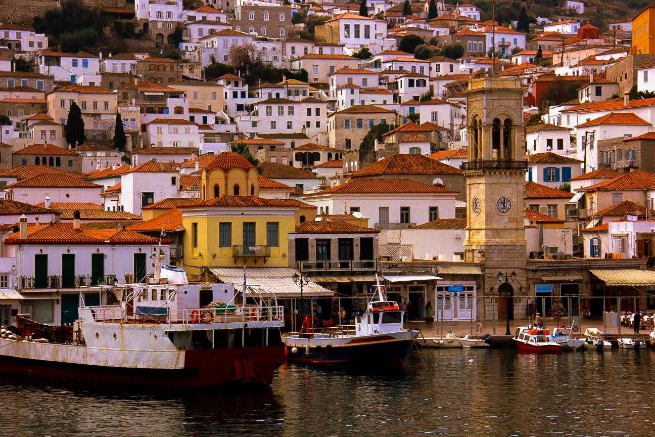 Harbor Clock Tower, Hydra, Greece