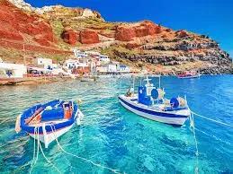 Amoudi Bay Boats, Santorini, Greece