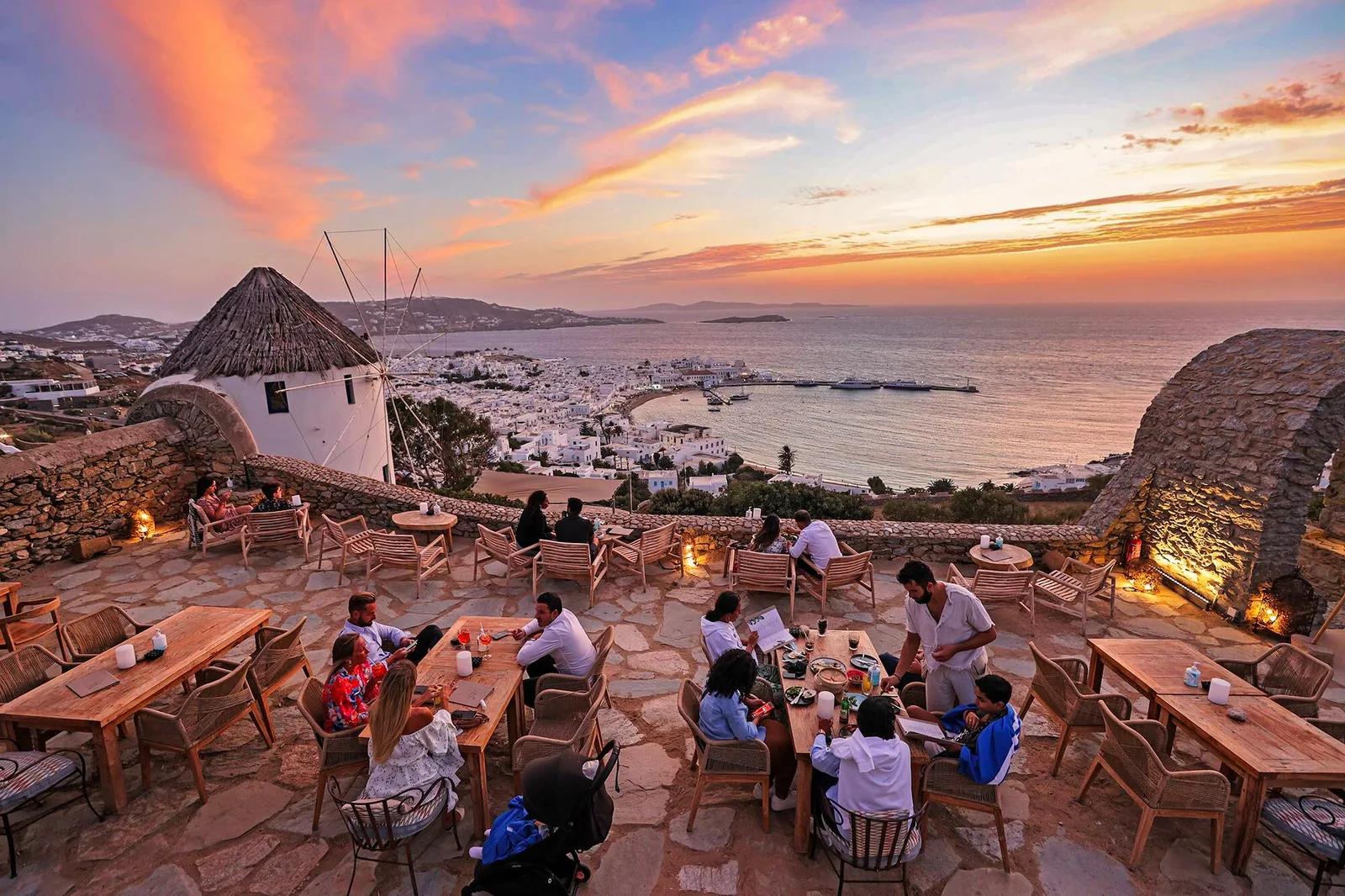 Sunset Dining View, Mykonos, Greece