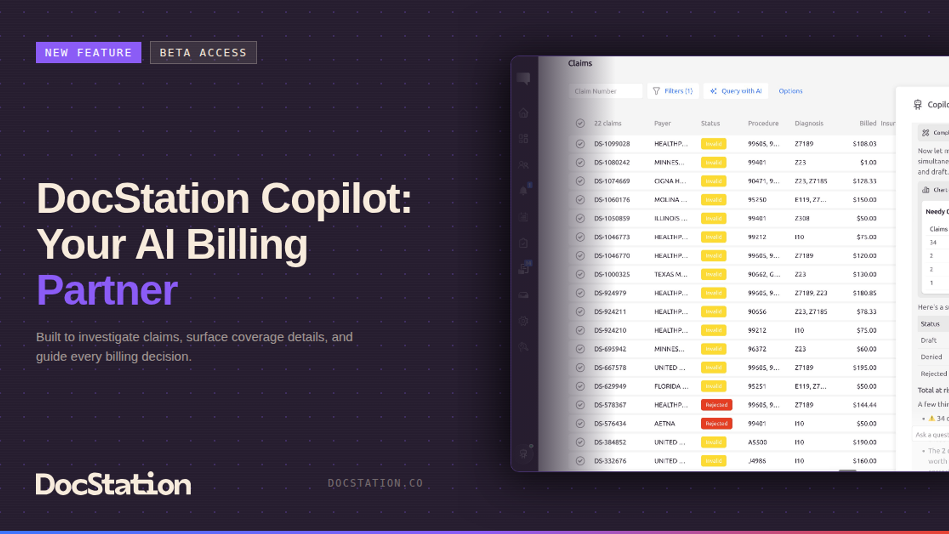 DocStation Copilot: Your AI Billing Partner