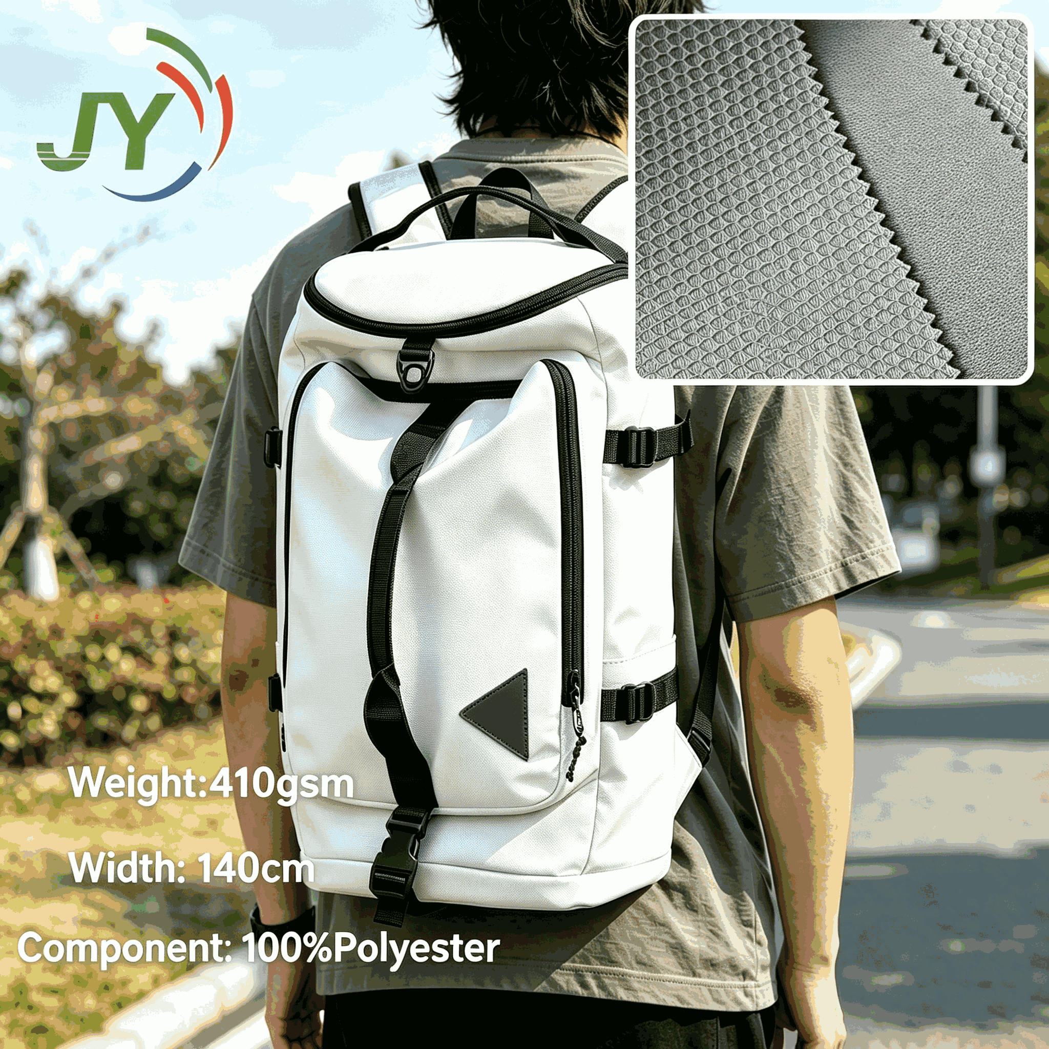410GSM polyester mesh fabric waterproof tear-resistant wicking for bags and shoes