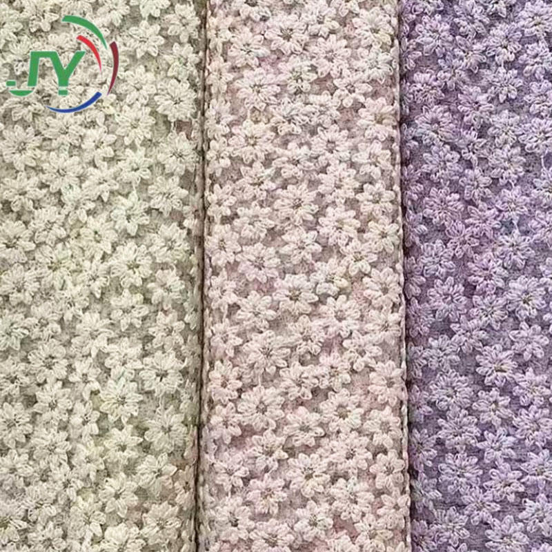 Embroidered mesh lace fabric 120GSM waterproof dimensional for dress and party decor