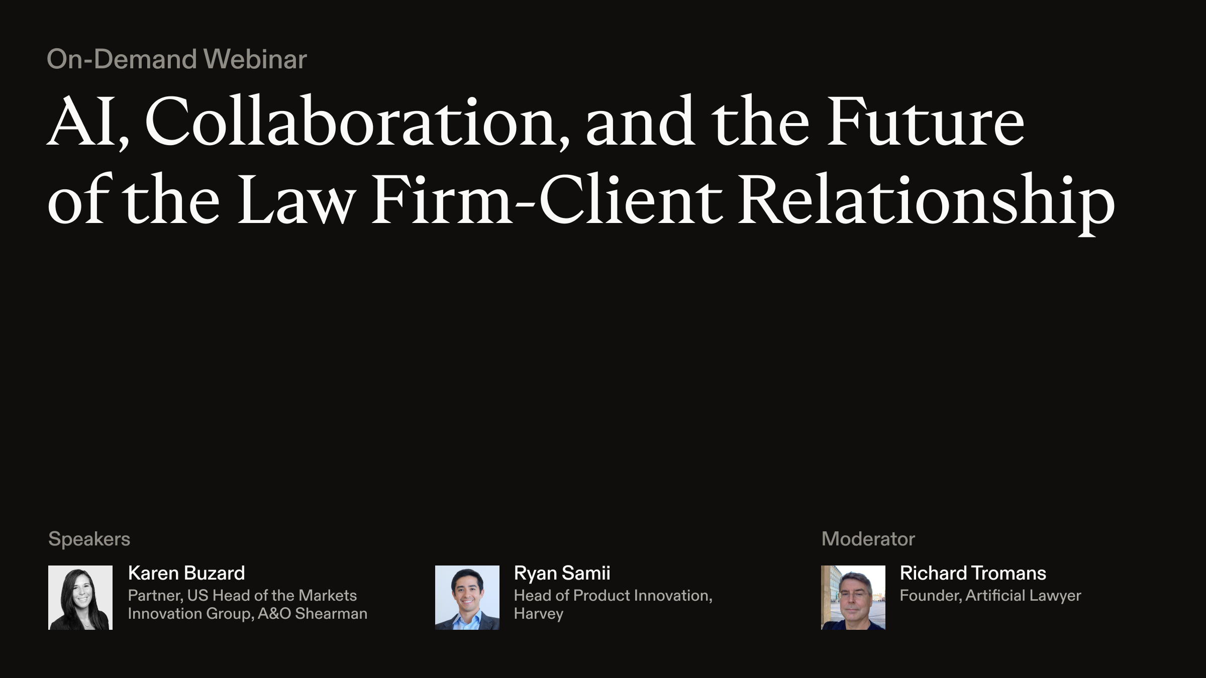 Webinar: AI, Collaboration, and the Future of the Law Firm–Client Relationship