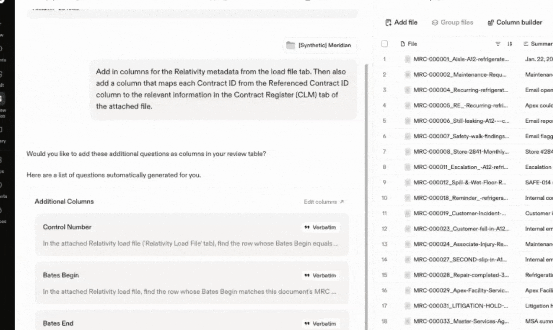 Adding Columns From Files