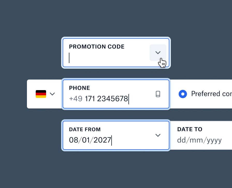 Et utvalg av datafelt vist ved siden av hverandre for visualisering av modulær tilnærming. 