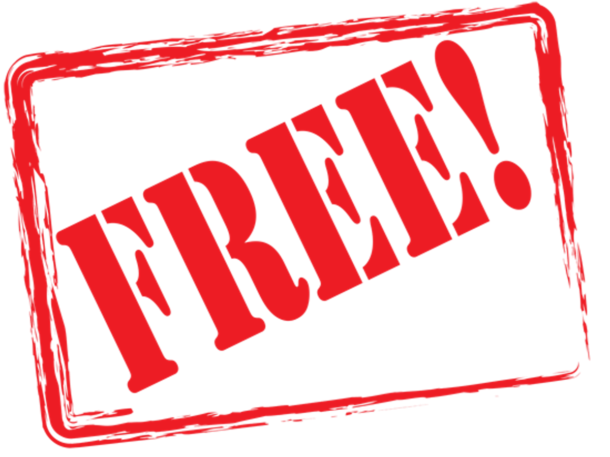 A red rectangle with the word free inside.