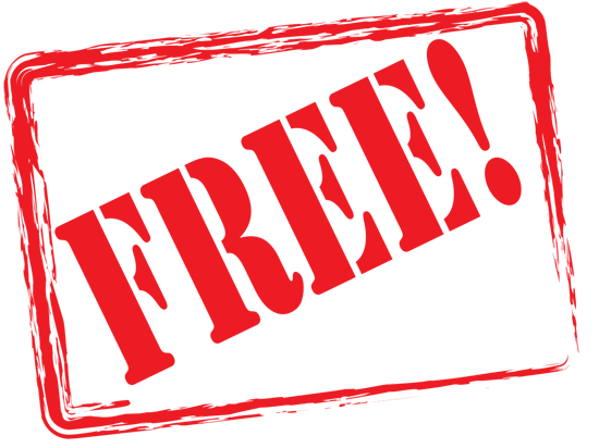 A red rectangle with the word free inside.