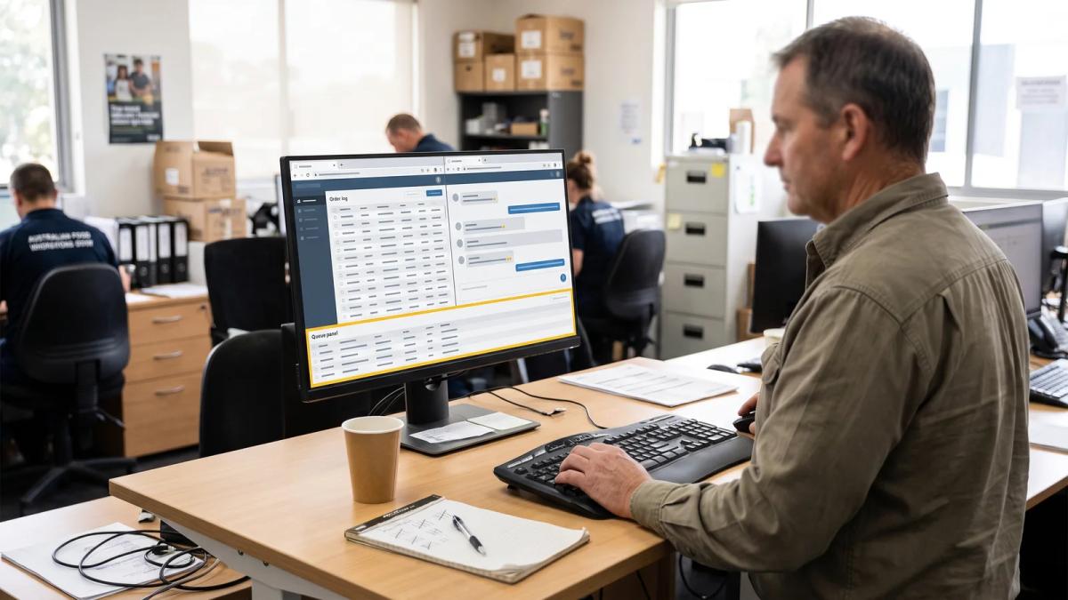 An operations manager comparing an EDI feed and an AI-captured order, both landing in the same wholesale order queue.