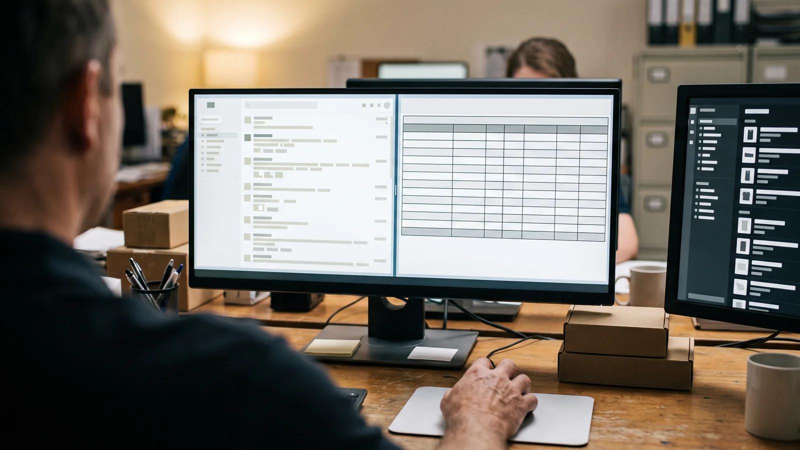 A wholesale order desk screen showing a raw customer text beside a structured draft order, the AI capture pipeline.