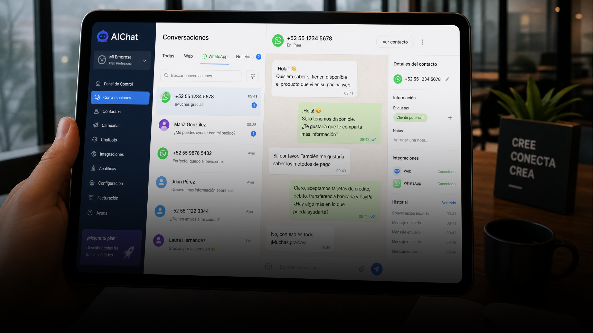 chatbots con inteligencia artificial para web y WhatsApp empresas