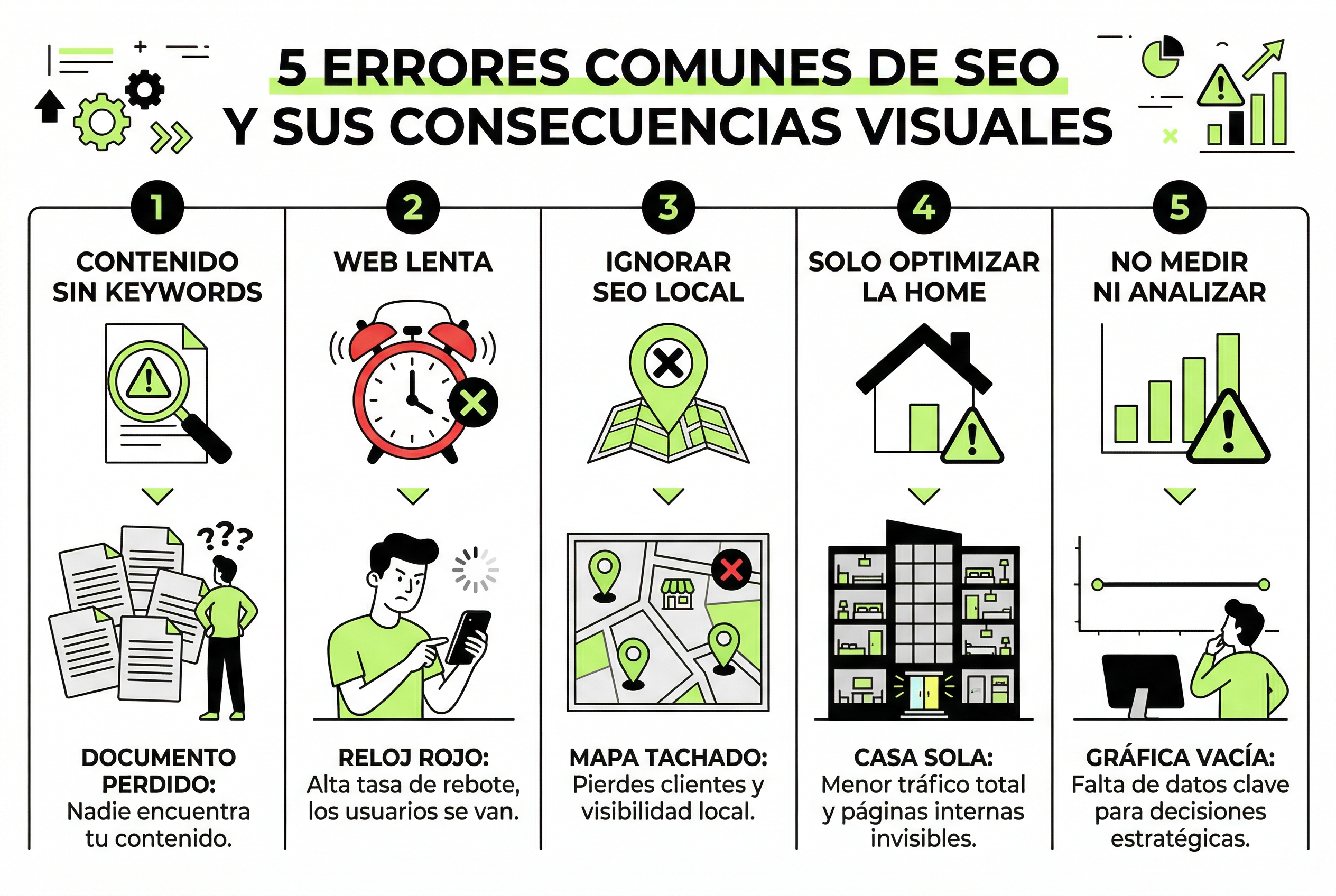 errores comunes de SEO que frenan a las pymes