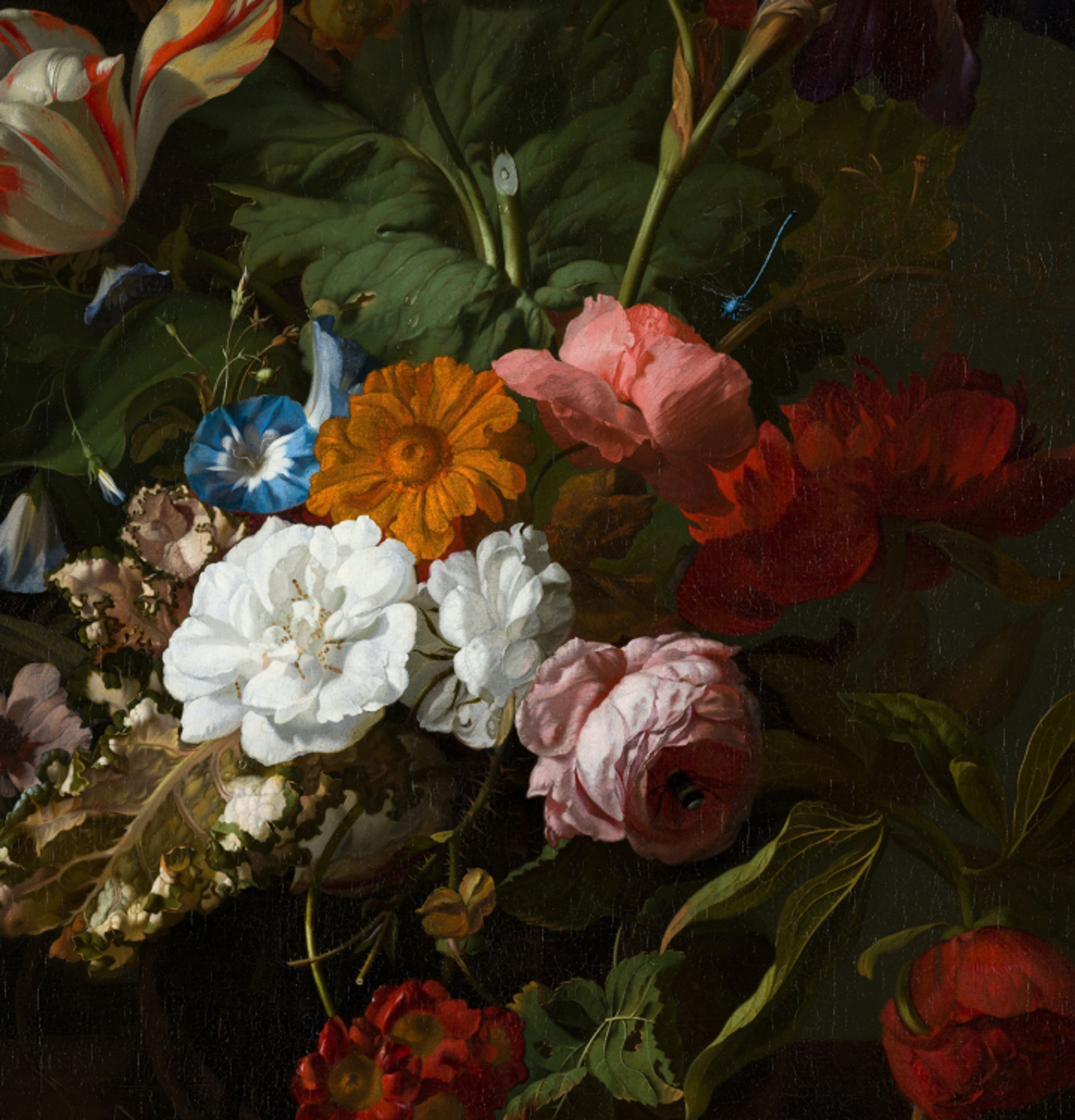 A painting of a bouquet of flowers