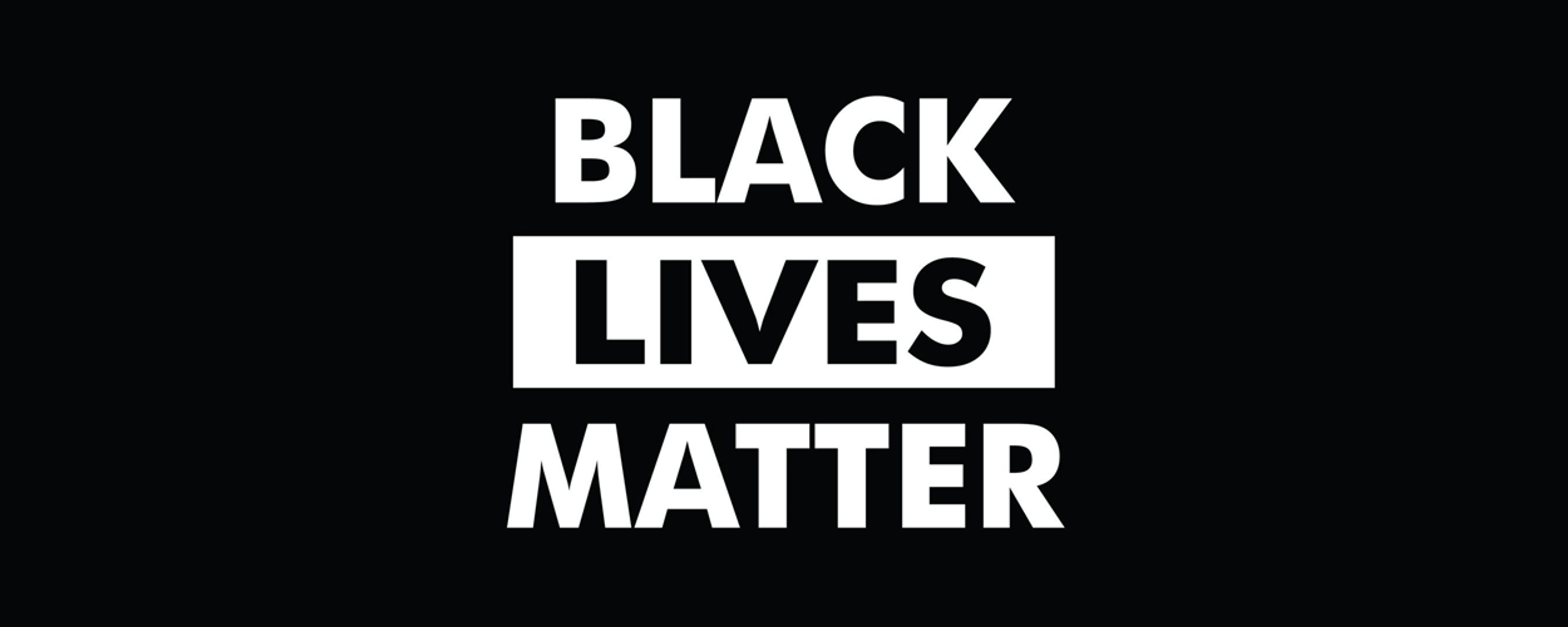 The words Black Lives Matter in all caps