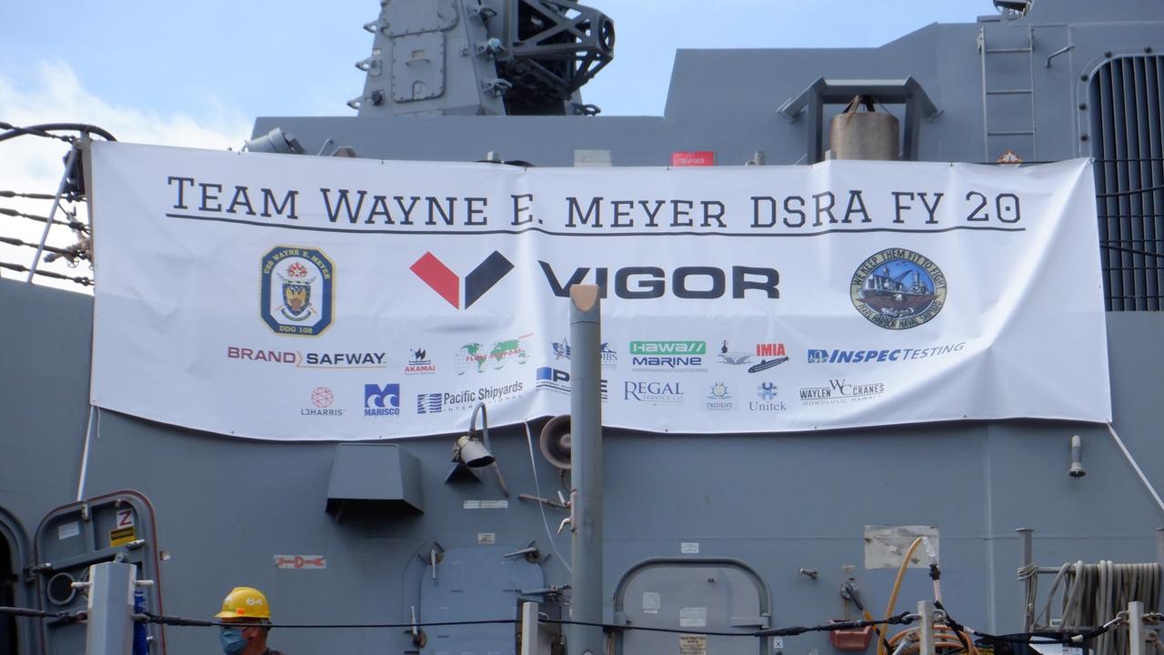 HRMC, Vigor Complete USS Wayne E. Meyer Availability Ahead of Schedule