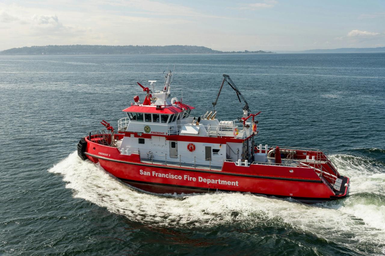 San Francisco Fire Department Fireboat Side View