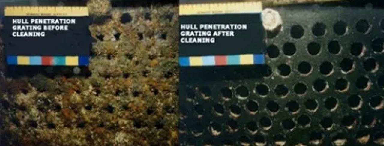 Hydroblasting before and after
