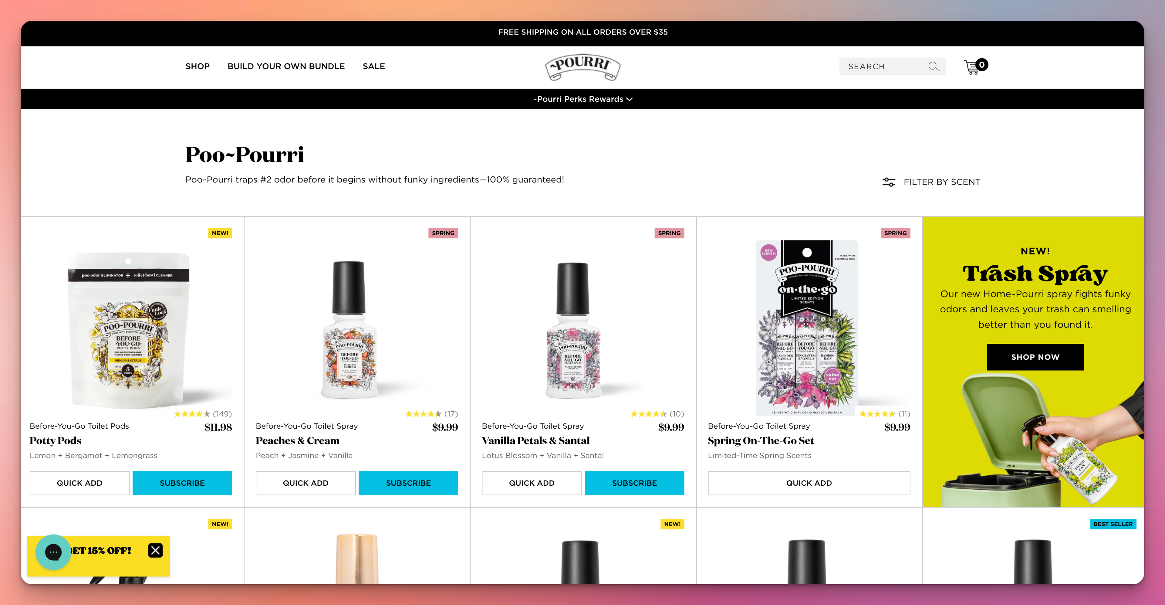 Pourri Shopify Category Landing Page or Collections Page
