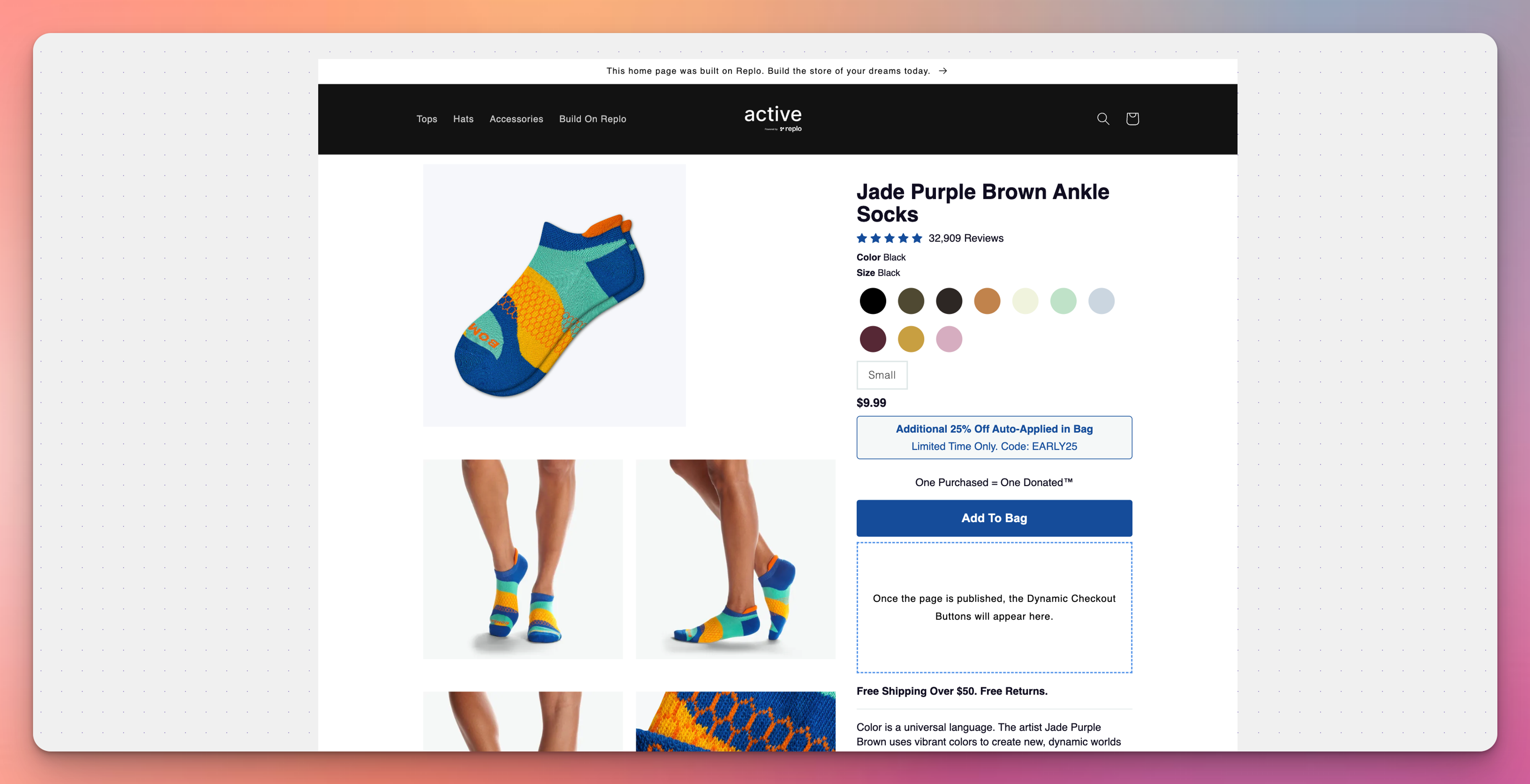 Product Page Example for Shopify Built in Replo