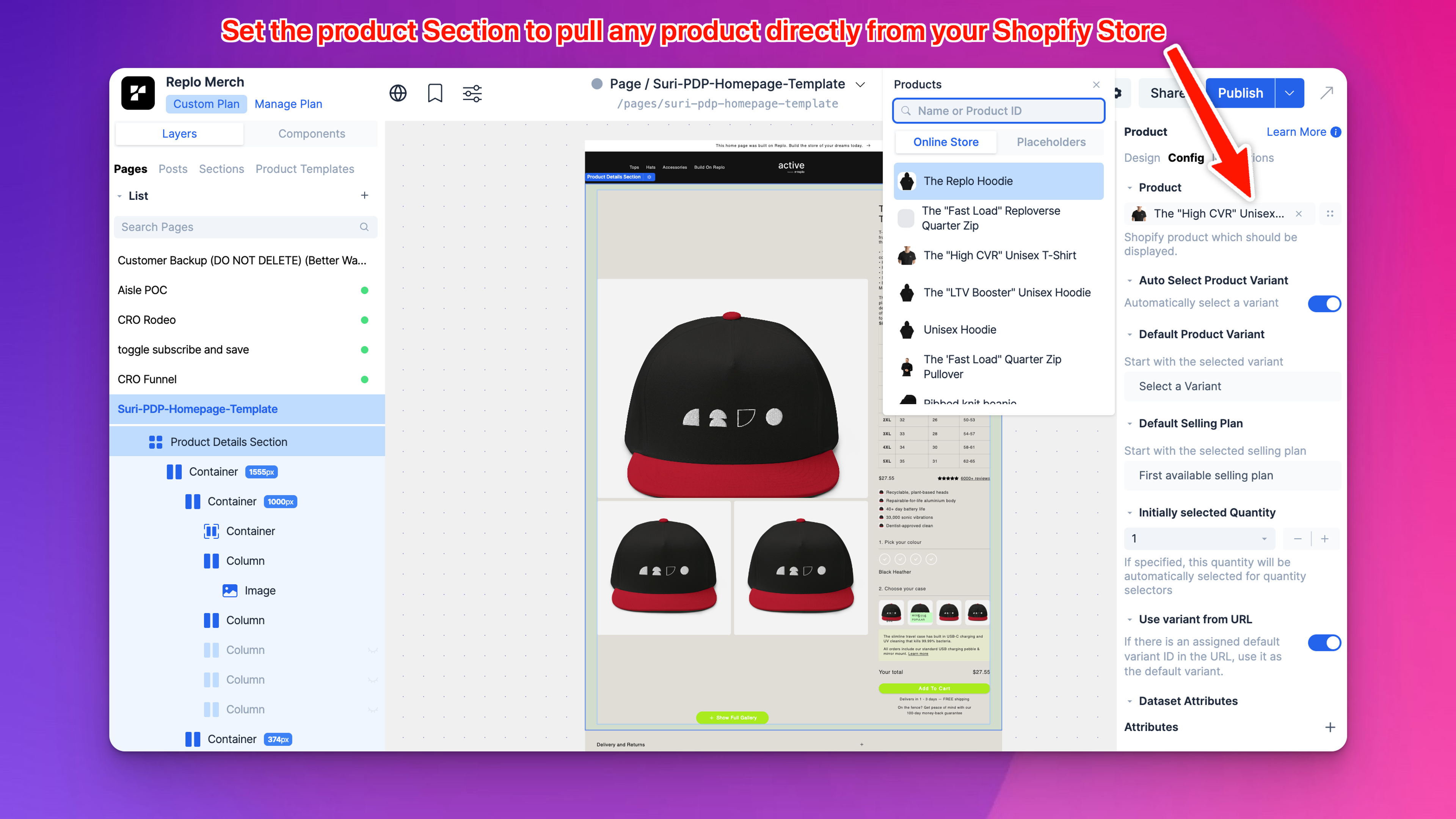 Product Detail Page Section