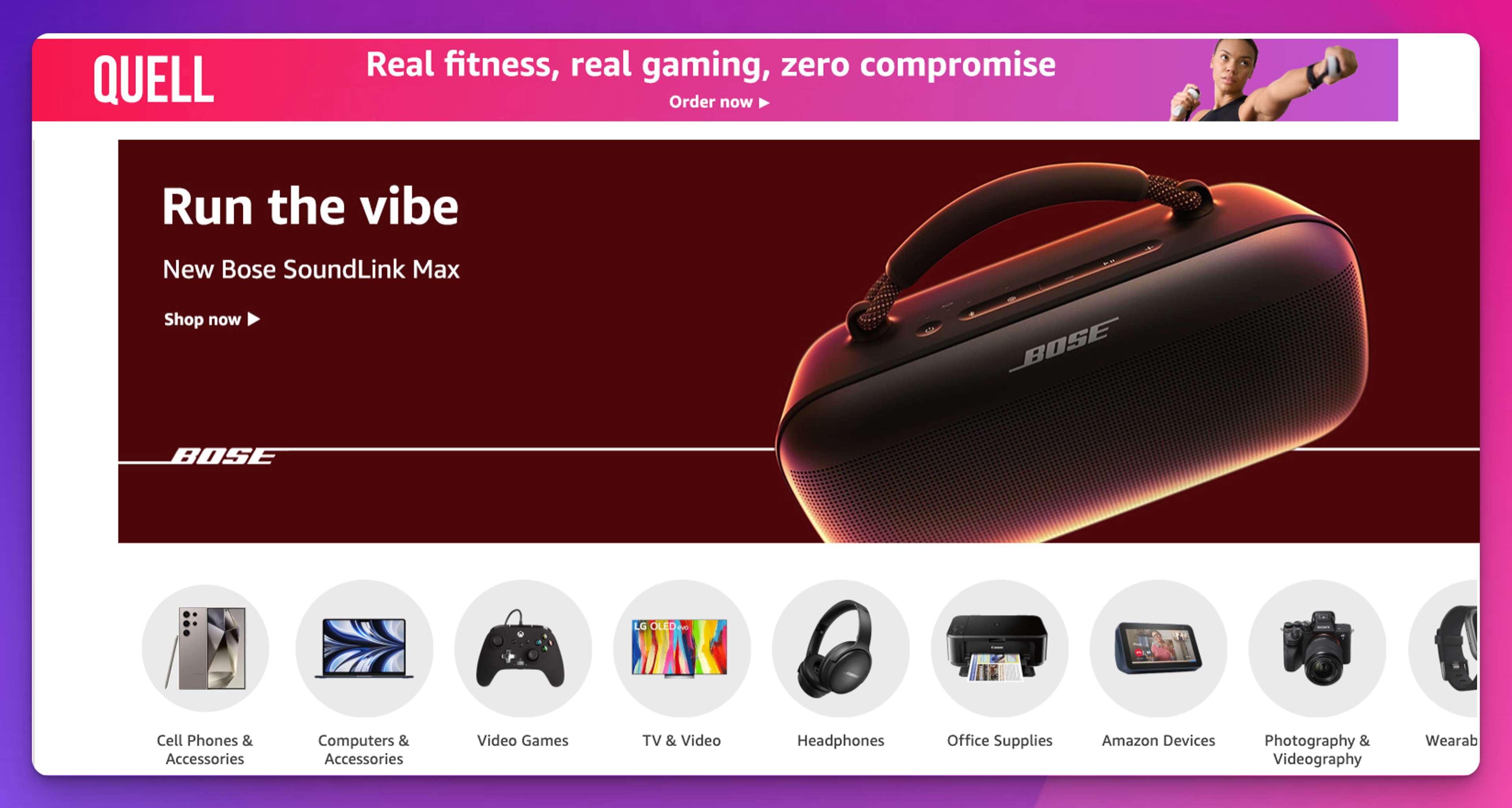 Amazon Electronics Store Category Landing Page