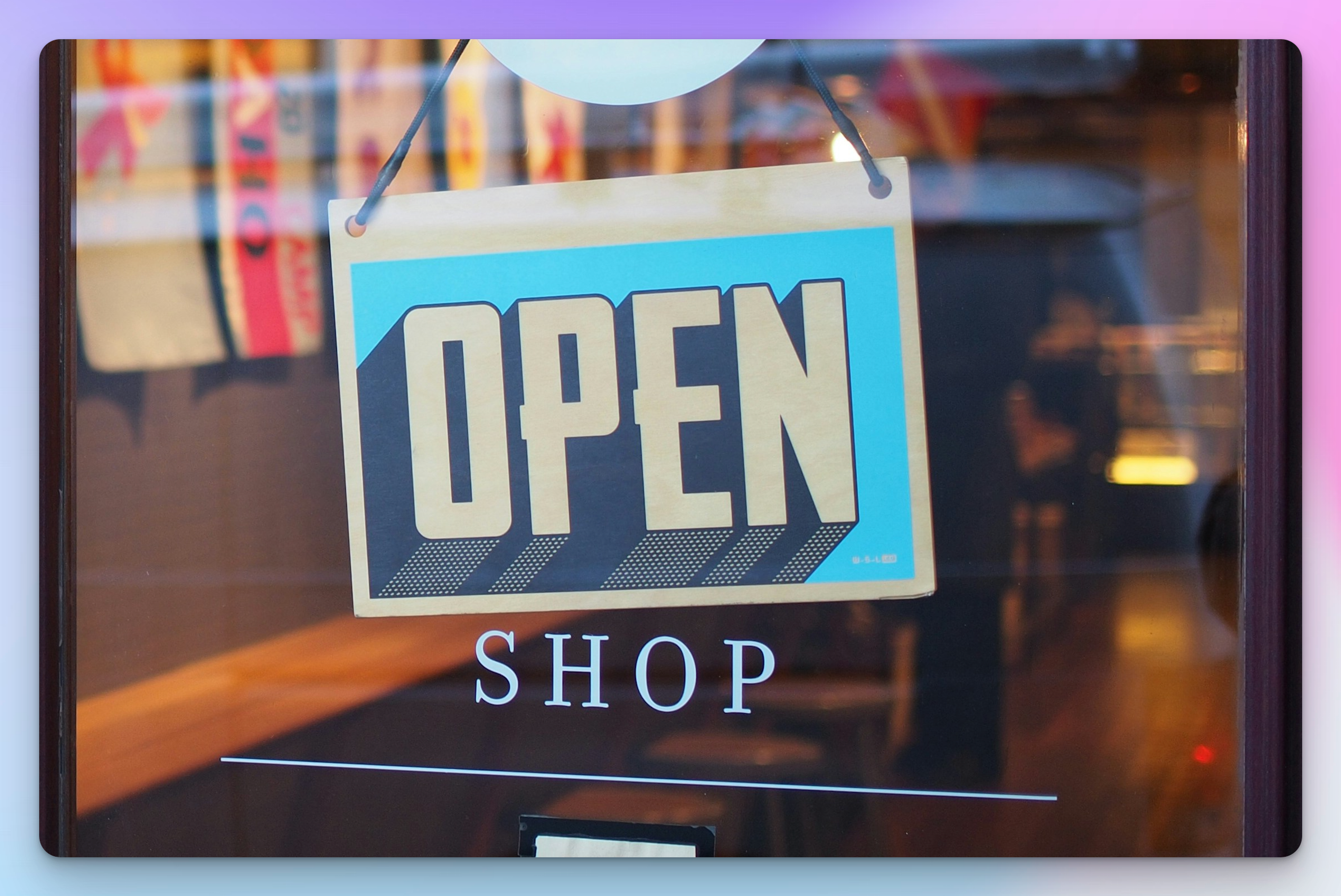 A Shop with An "Open" Sign