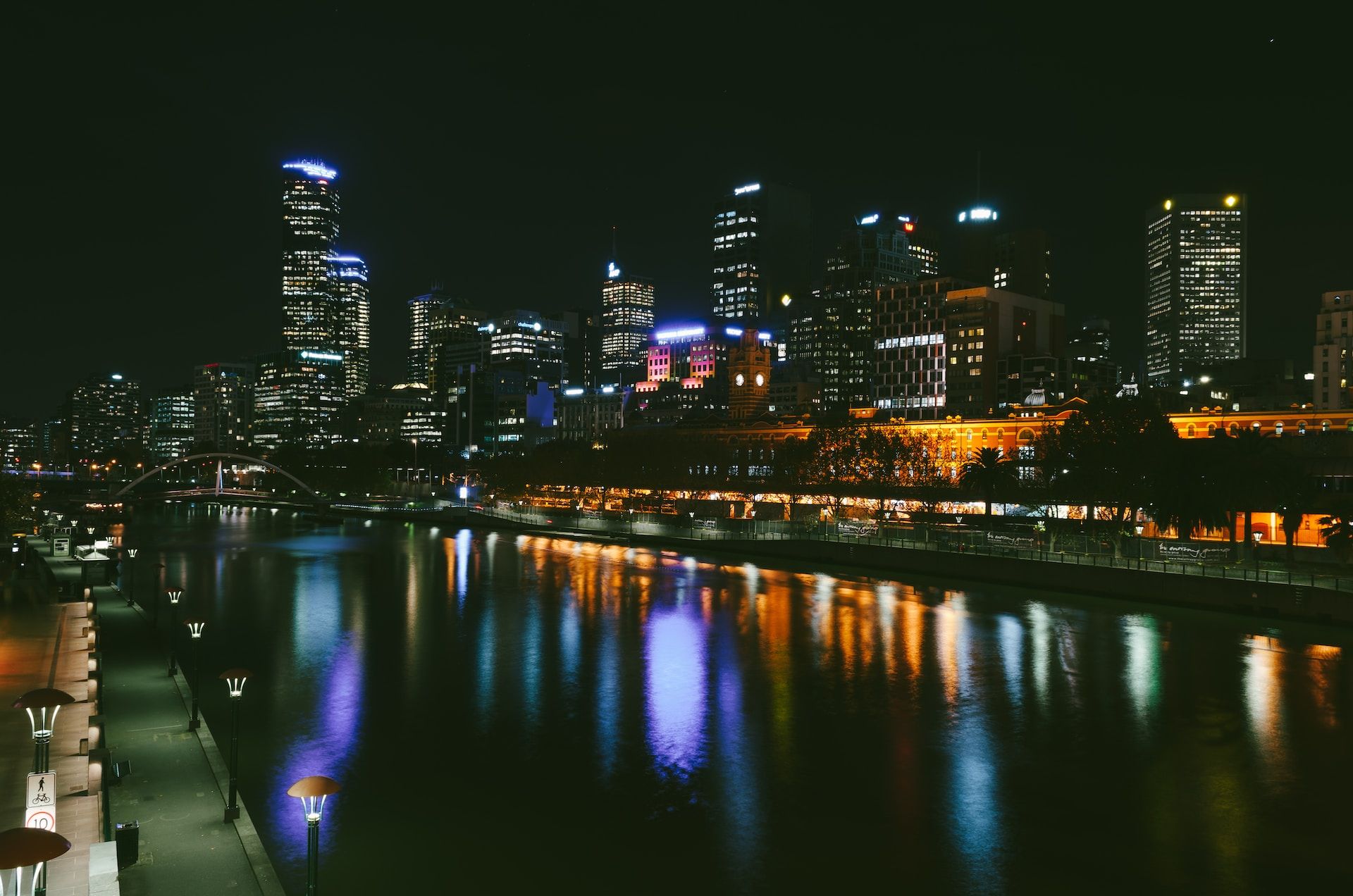 Melbourne cityscape at night