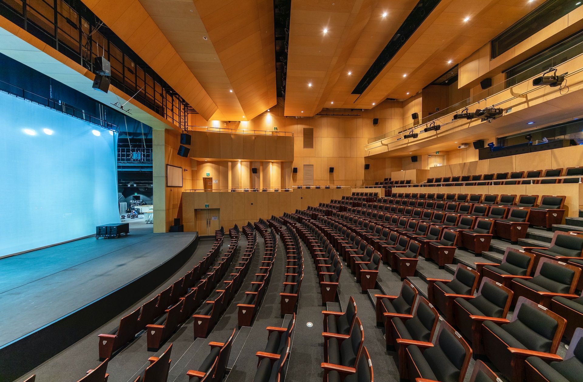 An auditorium facing a stage