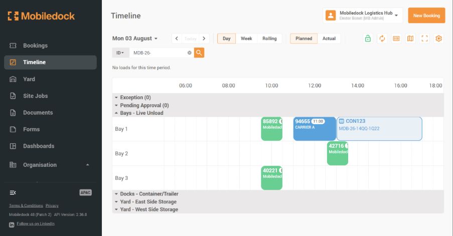Linked Dock Booking
