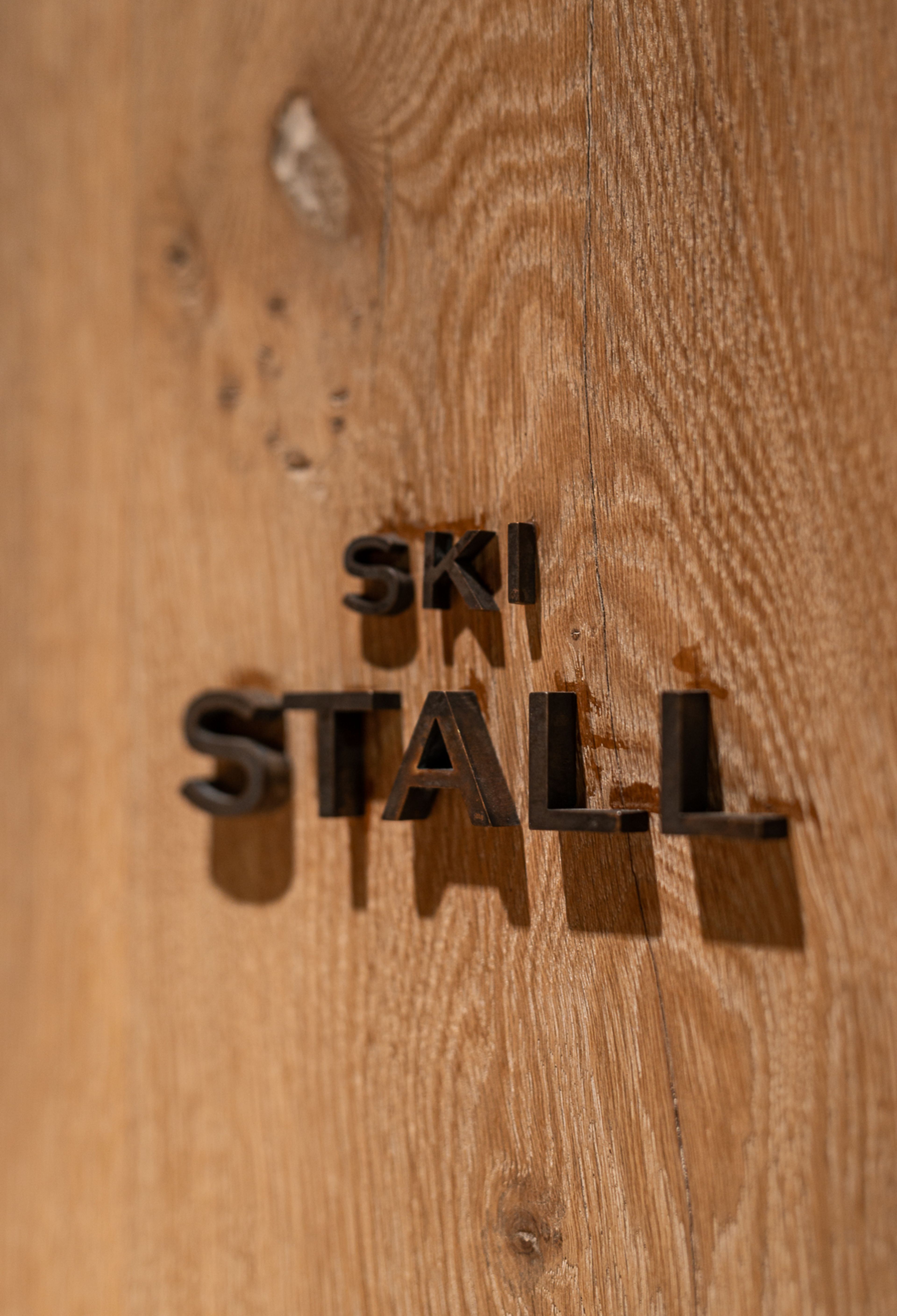 Ski Stall Sign