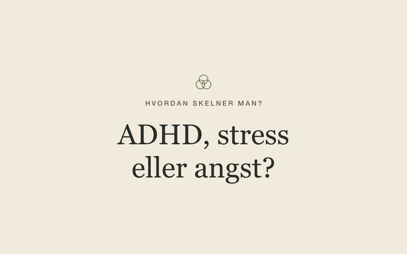 Forskel på ADHD, stress og angst