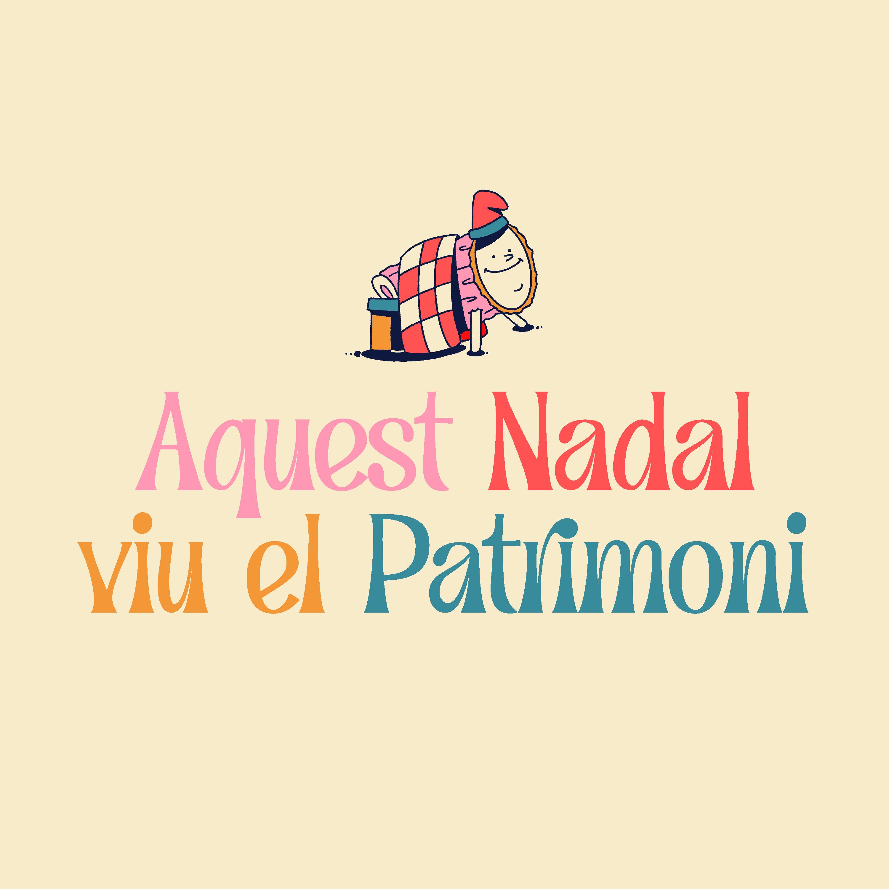 Aplicació de la imatge de la campanya "Aquest Nadal viu el Patrimoni" de Biombo Studio
