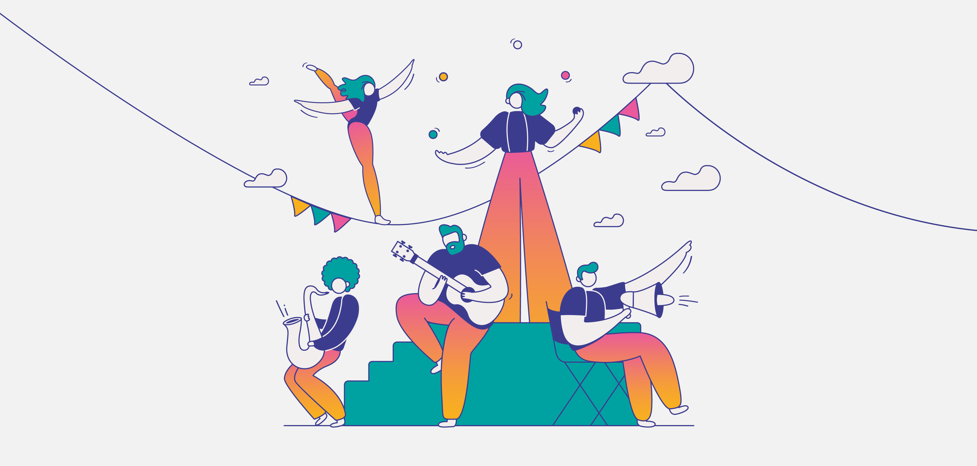 Presentació dels personatges de la campanya "Granollers a la fresca" de Biombo Studio