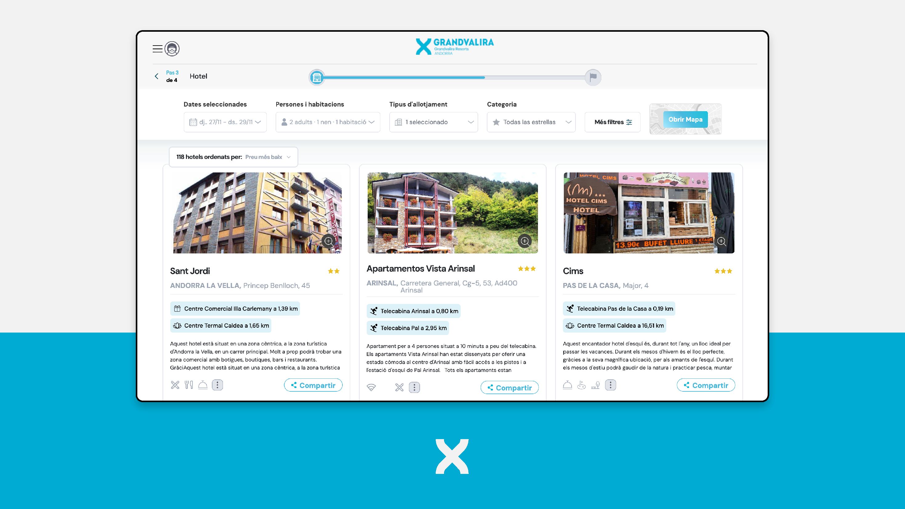Mockup del disseny web, aplicat a la pantalla d’un ordinador