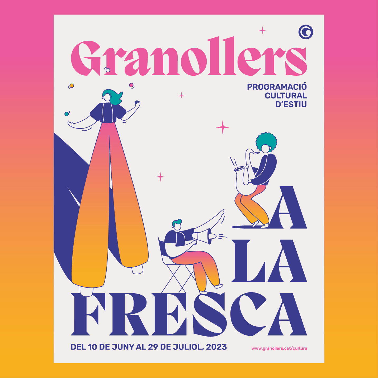 Cartell alternatiu de la campanya "Granollers a la fresca" de Biombo Studio