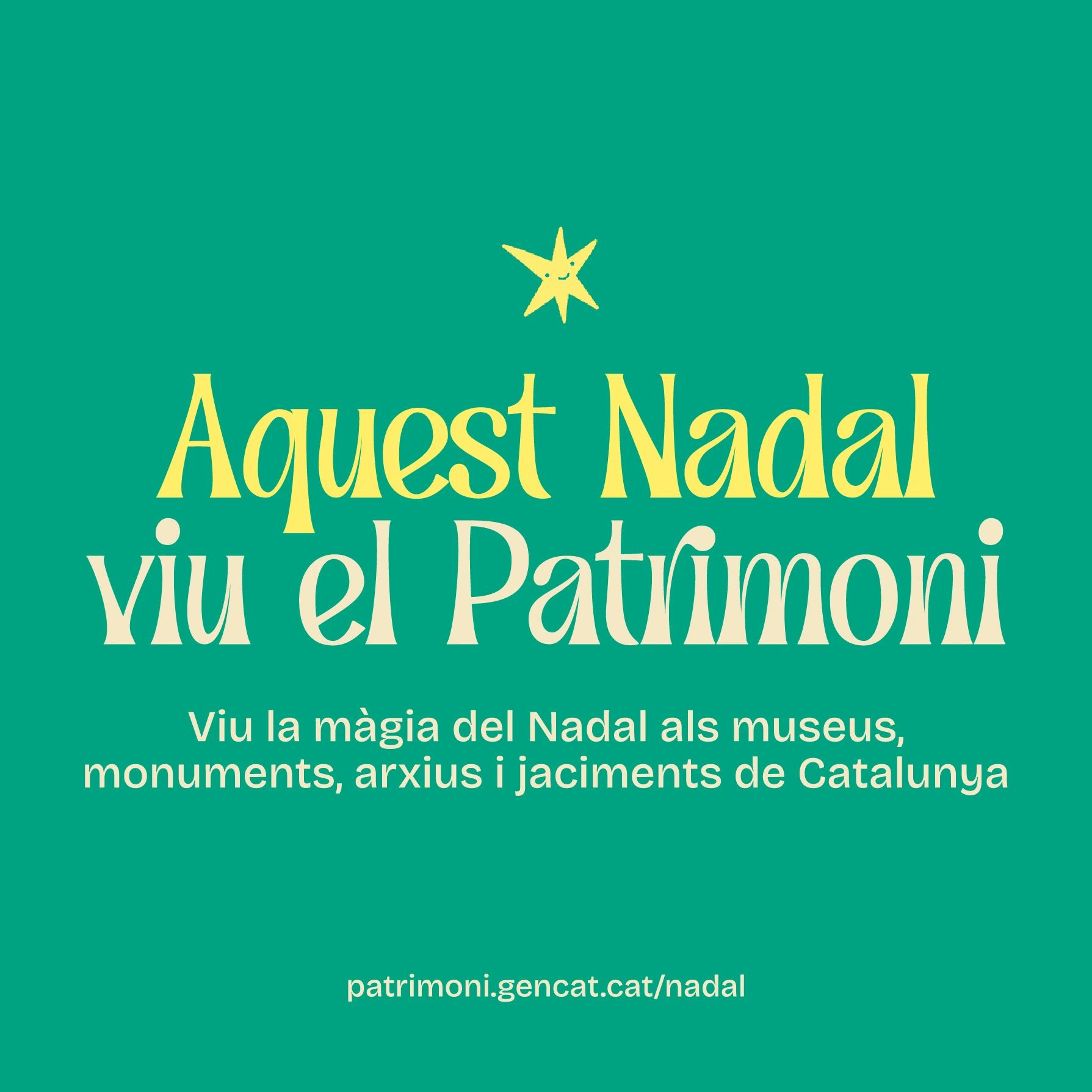 Imatge de la campanya "Aquest Nadal viu el Patrimoni" de Biombo Studio, amb diferents colors i noves figures per una altre edició