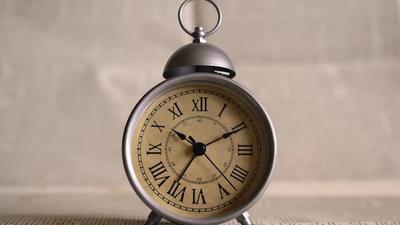 gray alarm clock