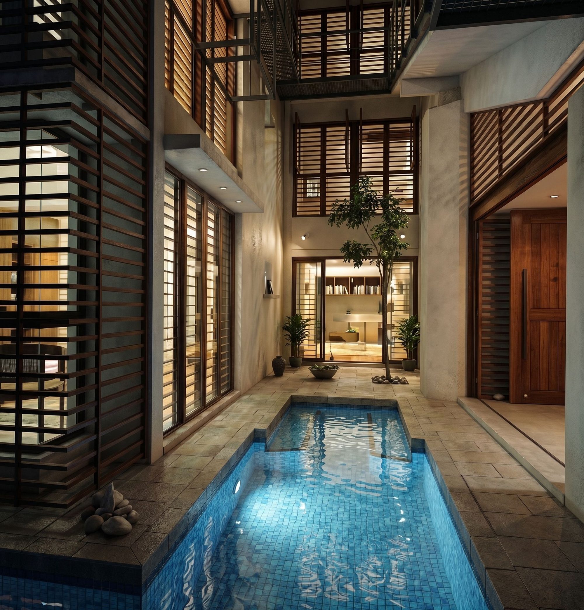 Bungalow, Damansara — courtyard pool