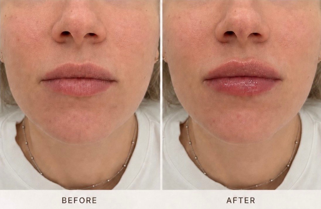 Lip filler before&after