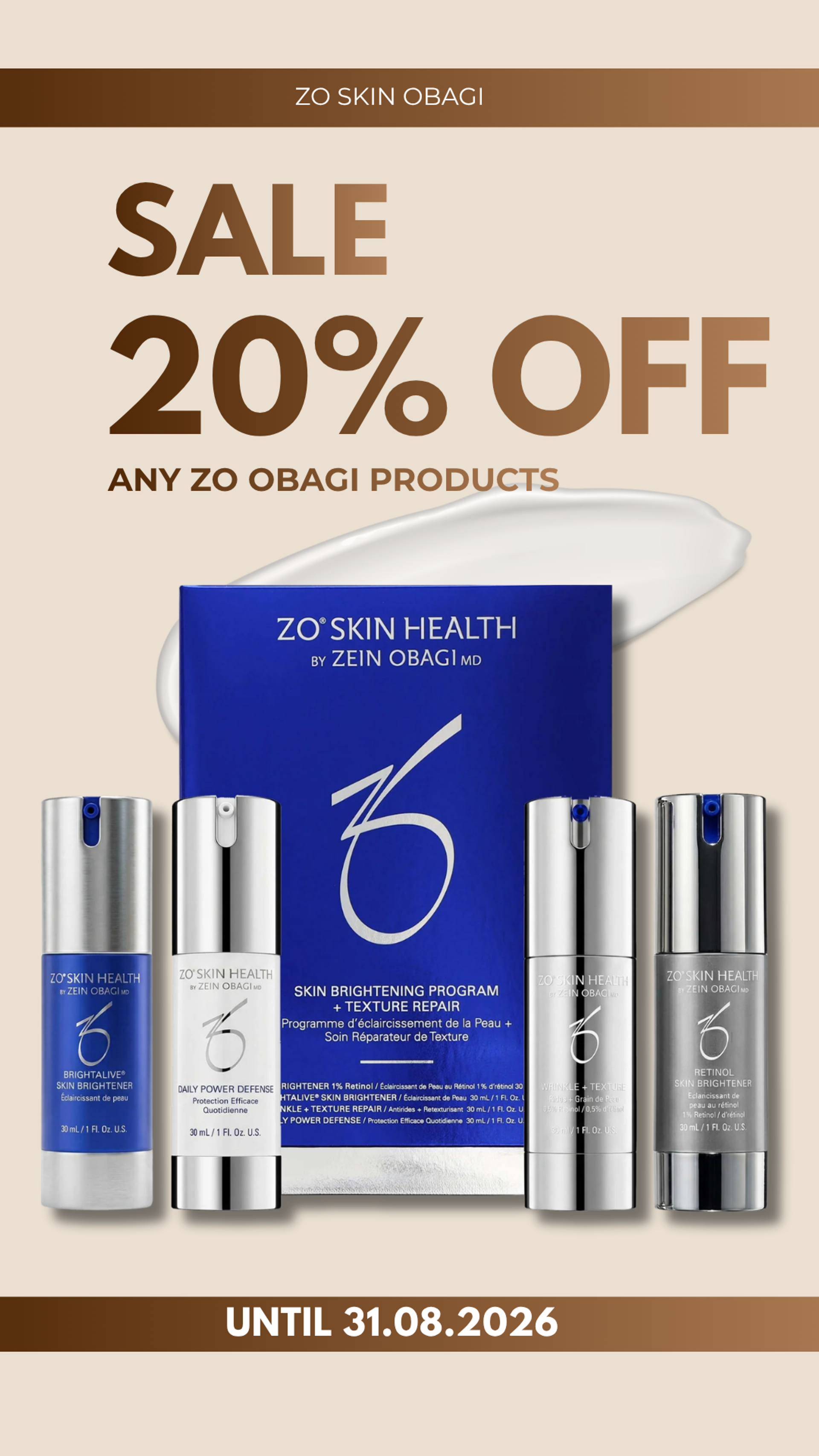 20% OFF ZO Skin Health Skincare 